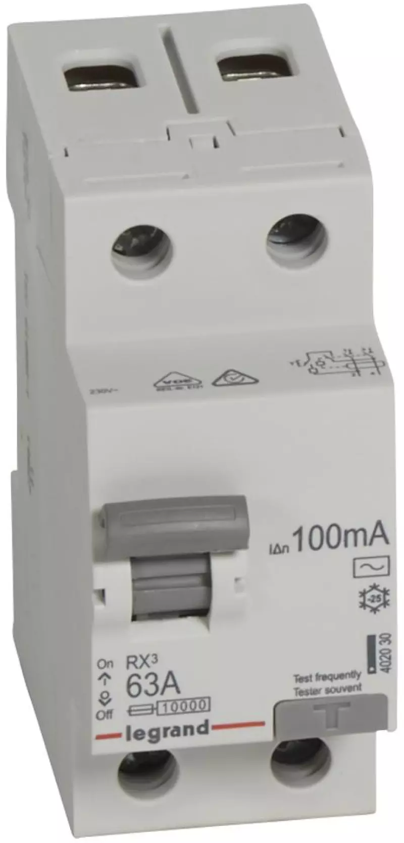    (/) Legrand RX3 - 1P+N - 63A - AC - 100mA