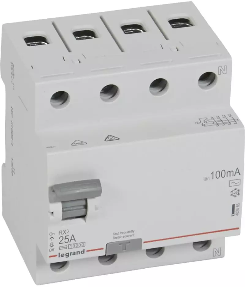    (/) Legrand RX3 - 4P - 25A - AC - 100mA