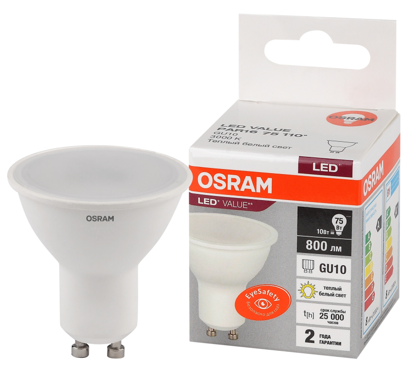 Osram LVPAR1675 10SW/830 230V GU10 10X1RU