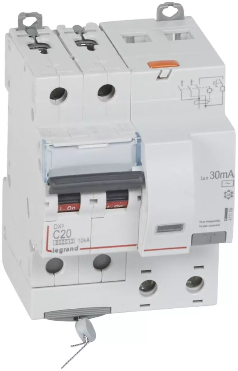   () Legrand DX3 - 2P - 20A - AC - 30mA -  C - 6kA