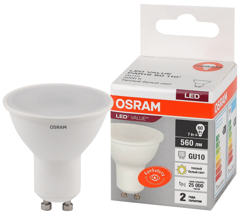 Osram LVPAR1660 7SW/830 230V GU10 10X1 RU