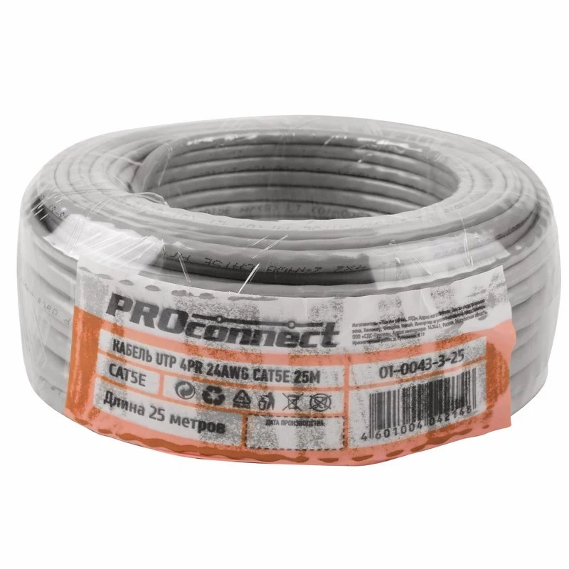  UTP  4PR  24AWG  CAT5e  25   PROCONNECT.     