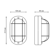  Gauss  IP54 212*105*85      27 max 60W, 1/12