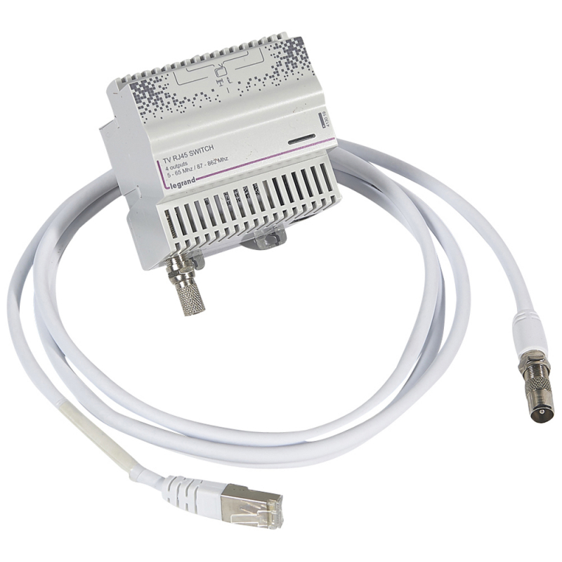  TV.  - 4  RJ45. : 4DIN